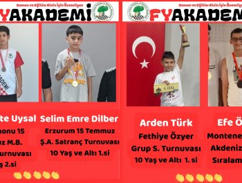 HAFTA SONU MADALYALARIMIZ !!